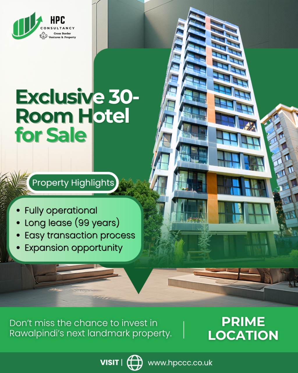 30 Bedrooms Hotel for urgent sale Rawalpindi